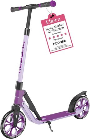 Самокат HUDORA BigWheel 205 Advanced - Комфортний алюмінієвий самокат до 100 кг - Регульований по висоті та складаний самокат - Са