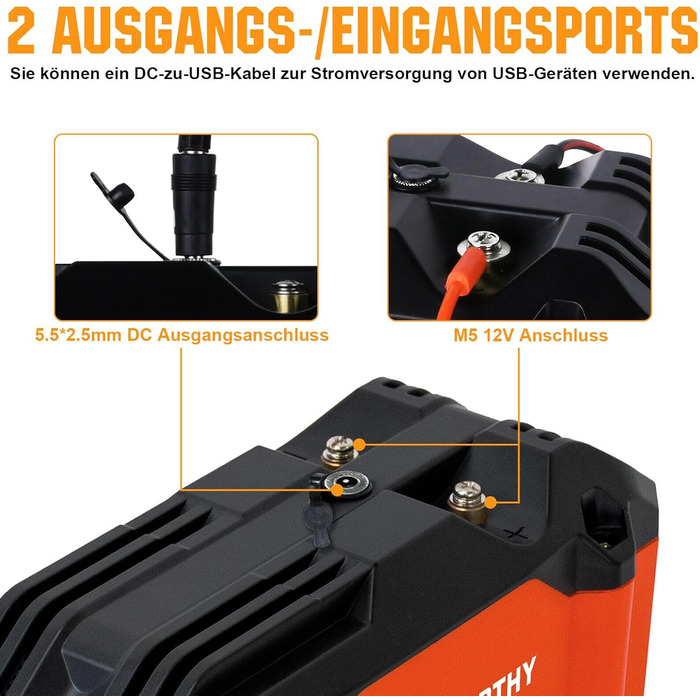 ЕКОЛОГІЧНО СТІЙКИЙ LiFePO4 акумулятор 12V 20Ah літій-іонний акумулятор з 3000-15000 глибоких циклів та захистом BMS для тролінгового двигуна, інвалідного візка, кемпінгу 12.8V 20AH на відкритому повітрі