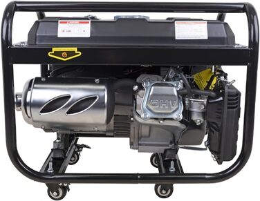 Комбінований бензиновий генератор з лампою COB Мобільний генератор 230 В 3,3 кВт 3300 Вт 16 А 50 Гц Аварійний генератор потужністю 7 к.с., 4-тактний бензиновий двигун 210 куб.см з повітряним охолодженням 1-фазний бензиновий генератор