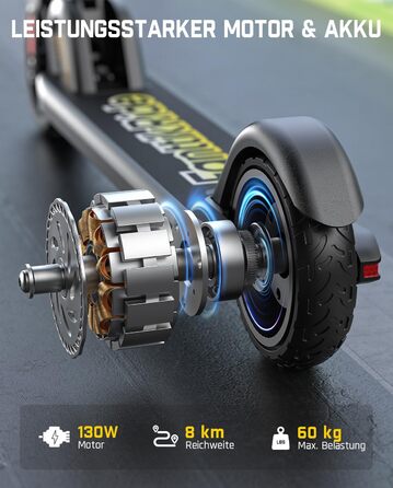 Електричний самокат FanttikRide C9 для дітей 8-12 років, 2 швидкості 10/16 км/год, запас ходу 8 км, регульована висота, складаний, дитячий електросамокат, чорний