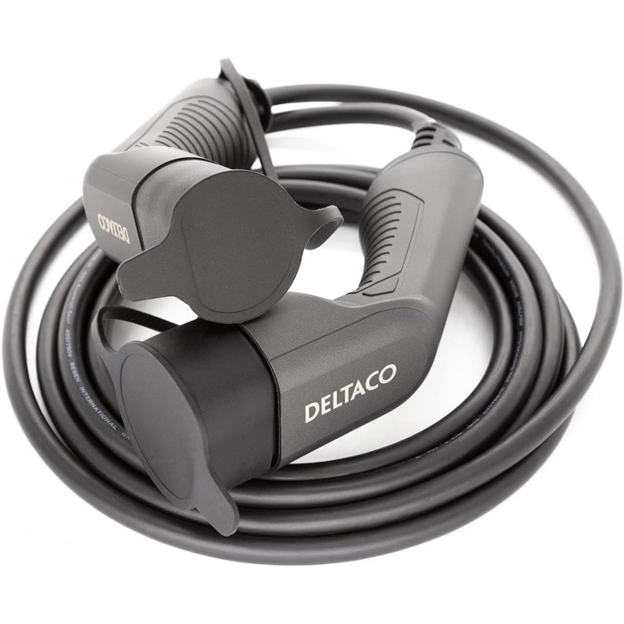 Зарядний кабель DELTACO Type 2 EV для електромобілів та гібридних транспортних засобів, кабель зарядного пристрою Mennekes, сумісн
