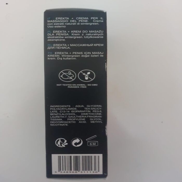 Крем Erekta Plus Erect, сильний підсилювач ерекції, гель для подовження ерекції, крем для чоловічого сексу, більший член, запобігає передчасній еякуляції, 40 мл
