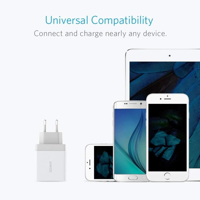 Портовий USB зарядний пристрій з технологією PowerIQ, дорожній зарядний пристрій для iPhone, iPad, Samsung Galaxy, Note, Nexus, HT