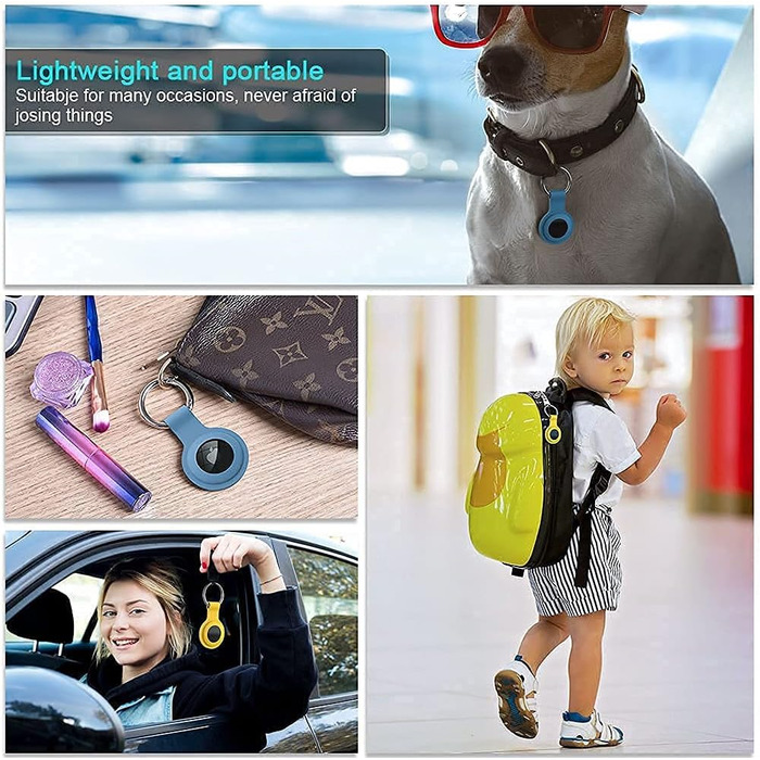 Чохол для підвіски Apple AirTag, брелок Airtag силіконовий стійкий до подряпин, чохол для Air Tag з кільцем для ключів 5 шт., 5 шт