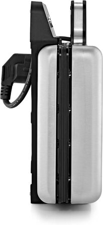 Сендвіч-машина WMF Lono, тостер для сендвічів, для 2 стандартних або XXL тостів, 2-ступінчасте регулювання висоти для більшої начинки, матова нержавіюча сталь