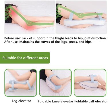 Подушка для сну на боці, подушка для колін, подушка для колін, подушка для ніг, подушка для сну для тих, хто спить на боці, ортопедична подушка для сну (сіра)