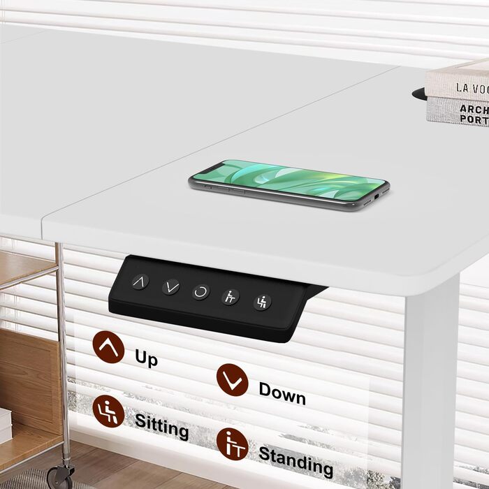 Стіл електричний з регулюванням висоти 12060 см з кріпленням для монітора, Стіл електричний з регулюванням висоти з пам'яттю на 2