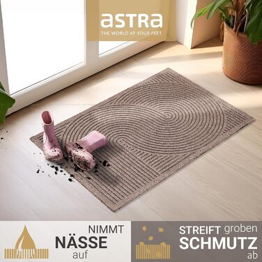 Килимок для вулиці Astra, нековзкий - водонепроникний килимок для входу та балкону - міцний килимок для дверей 60x90 см бежевий 60 x 90 см (прямокутний) бежевий