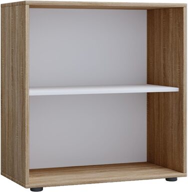 Дерев&39яна окремостояча полиця VCM Компактна шафа для документів Розміри приблизно Ш 70 x В 74 x Г 37 см Елегантна окремостояча полиця Офісна полиця Lona, 2 полиці, дуб Сонома