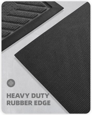 Килимок для вхідних дверей Color G, брудозатримуючий килимок для вхідних дверей, нековзний килимок для входу на вулиці, килимок для входу, для зовнішнього та внутрішнього використання (45 x 80 см, чорно-сірий) Чорно-сірий 45 x 80 см (прямокутний)