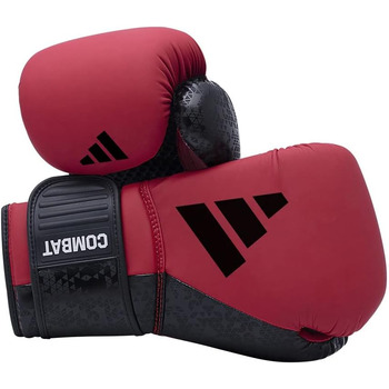 Боксерські рукавички adidas Combat 50 - червоно-чорні, 12 унцій