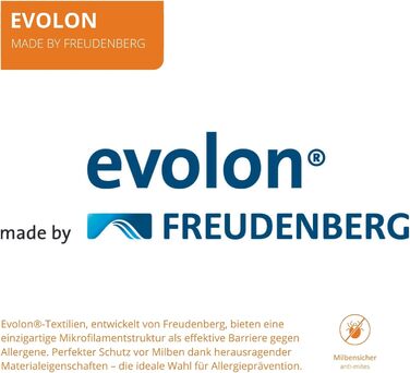 Постільна білизна для алергіків Sleepling 135 x 200 см, чохол, що захищає від кліщів, ковдра Evolon, стійка до кліщів, підходить для людей з алергією на пилових кліщів, можна прати при температурі 95 градусів, зроблено в Німеччині, біла 135 x 200 см 1