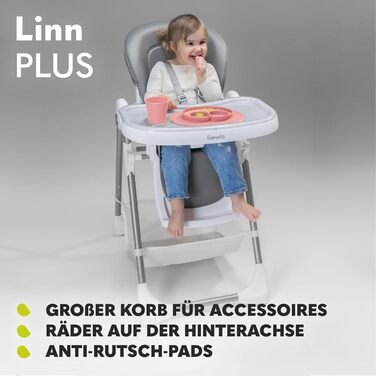 Стільчик для годування 2-в-1, високий, регульований стільчик, знімний піднос, нековзний, від 6 до 36 місяців, 5-точкові ремені без