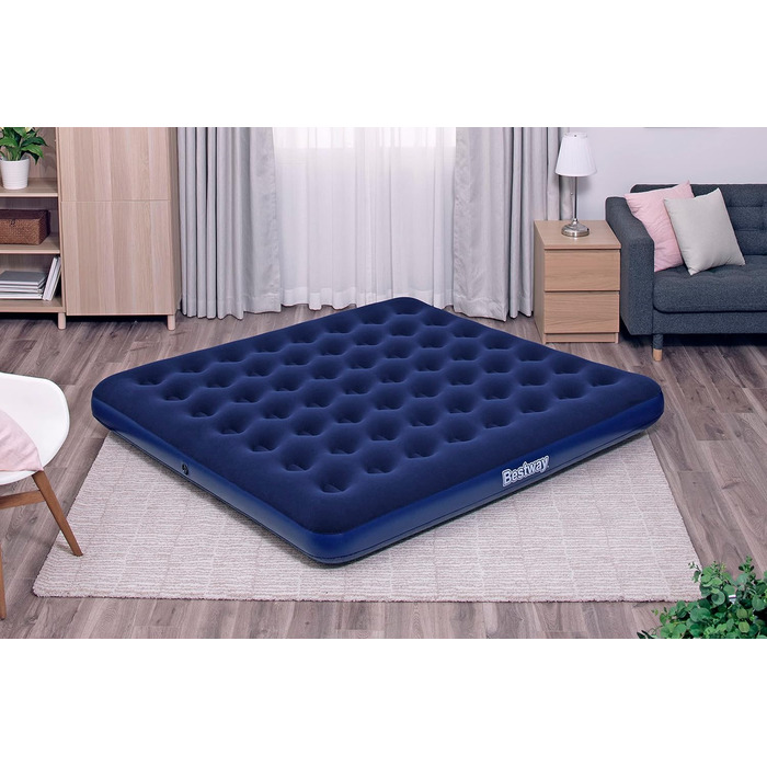 Надувне ліжко Bestway Blue Horizon Double XL/Lo 203 x 183 x 22 см, синє односпальне