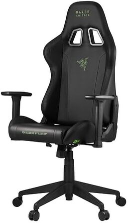 Ігрове крісло Razer Edition від Zen Gaming Chair, ігрове крісло з поперековою подушкою, подушкою для шиї, 3D-підлокітниками, чорно-зелене сучасне