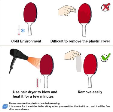 Набір для настільного тенісу Diompirux Premium 2 ракетки + 3 м’ячі + чохол 7-шарова тополя + високоякісна гума для початківців, профі, сім’ї посилена ручка