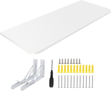 Складаний невидимий обідній стіл, плаваючий комп&39ютерний стіл, складна настінна перукарня, тумба під туалетний столик (60 * 30 * 1,6 см - білий)