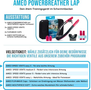 Пристрій для тренування дихання для басейнів зі 100 свіжим повітрям для дорослих та дітей - Набір для снорклінгу з інтелектуальною системою клапанів та 100 сухим повітрям для дихання Темно-сірий/рожевий