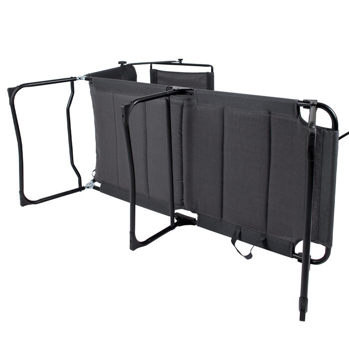 Ліжко розкладне Bo-Camp Sun Lounger With Sunscreen 5 Positions Grey (1304492)