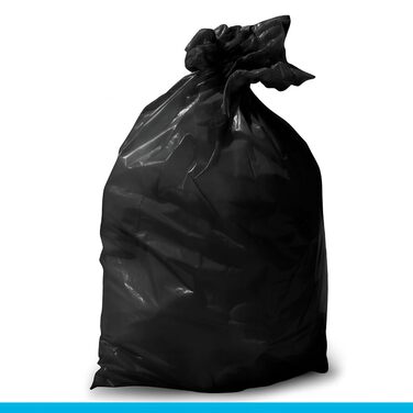 Рулонів) сміттєвих мішків 60 літрів, стійкі до розривів сміттєві мішки, сміттєві мішки, чорні сміттєві мішки 60x80 см, сміттєві мішки з переробленого ПВД 100 60 л, 100 шт., (10