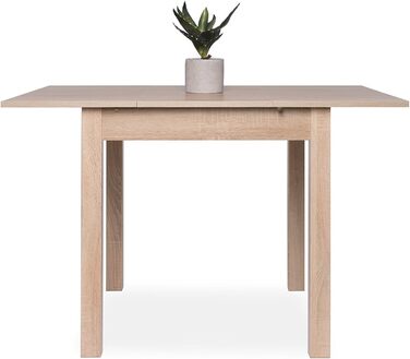 Обідній/кухонний стіл (4 розміри) з висувною дошкою, дуб сонома, 80-120 x 80 см