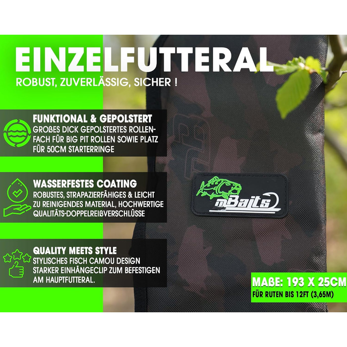 Чохол для вудки Angel-Berger Magic Baits, сумка для вудки з одним вудилищем, чохол для коропа, куртка з одним рукавом для вудки, сумка для вудки