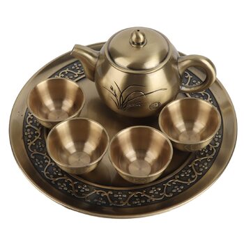 Міцна латунна жаровня для плити з вінтажним орхідейним малюнком для використання у вітальні та офісі