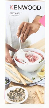 Подрібнювач з чотирма лезами, чаша 0,5 л, привід під тиском, 2 швидкості, нековзне кільце, можна мити в посудомийній машині, криголам, 500 Вт, білий, 61.000WH