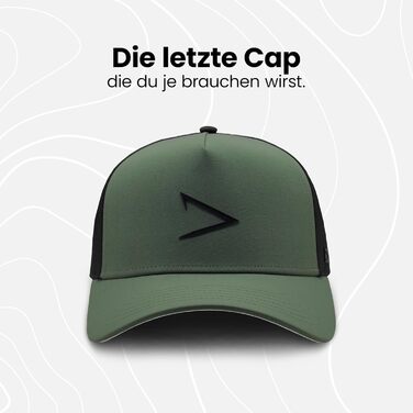 Кепка apol Premium - Cloud Trucker - 100 водонепроникна, дихаюча, міцна, висока якість - Snapback - Чорний Антрацит Темно-синій Оливковий Один розмір Чорний / Оливковий