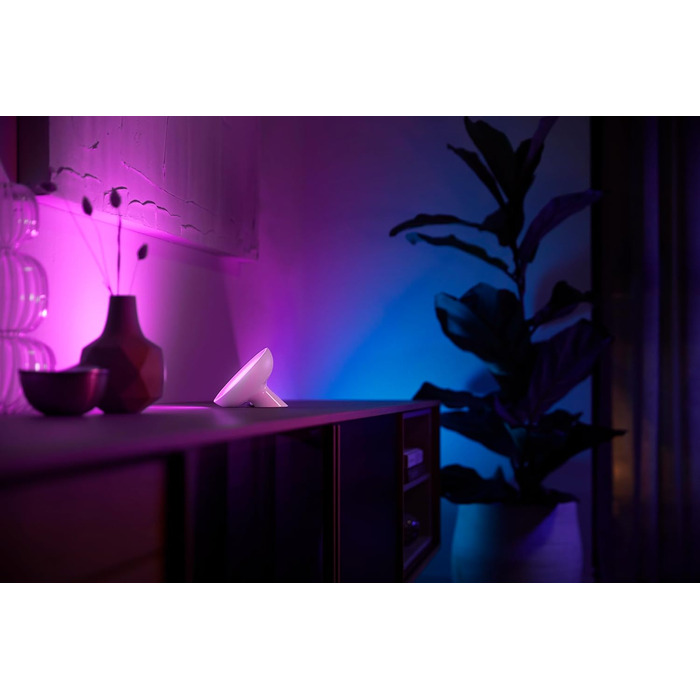 Декоративна настільна лампа Philips Hue Bloom, білий/чорний