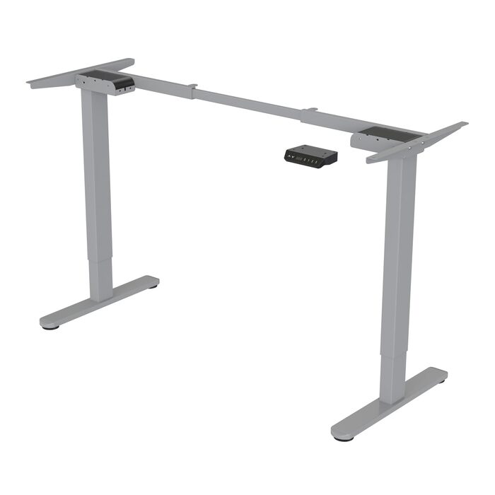 Каркас електричного столу SVITA DOBON для стільниці, регульовані по висоті ніжки, функція пам&39яті, подвійний двигун, металевий, сірий