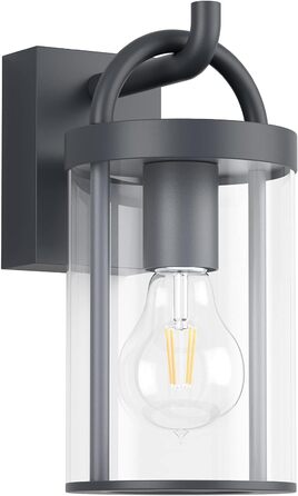 Вуличний настінний світильник Klighten Vintage, Настінний світильник Outdoor Industrial, Антрацитовий зовнішній світильник Промисл