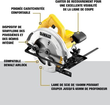 Ручна дискова пила DWE560 K 1350 Вт 185 мм, 560K-QS