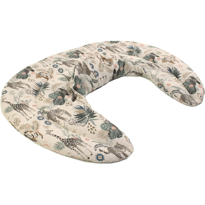 Подушка для шиї зі стійкою, органічна тканина та органічні зерна. Подушка для шиї Дикі тварини, тепла подушка - 2 в 1 - можливе тепло та холод - органічний житньо-пшеничний наповнювач