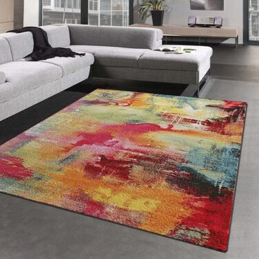 Сучасний килим для графіті Різнокольоровий помаранчевий зелений бірюзовий Розмір 160х230 см 160х230 см Різнокольоровий
