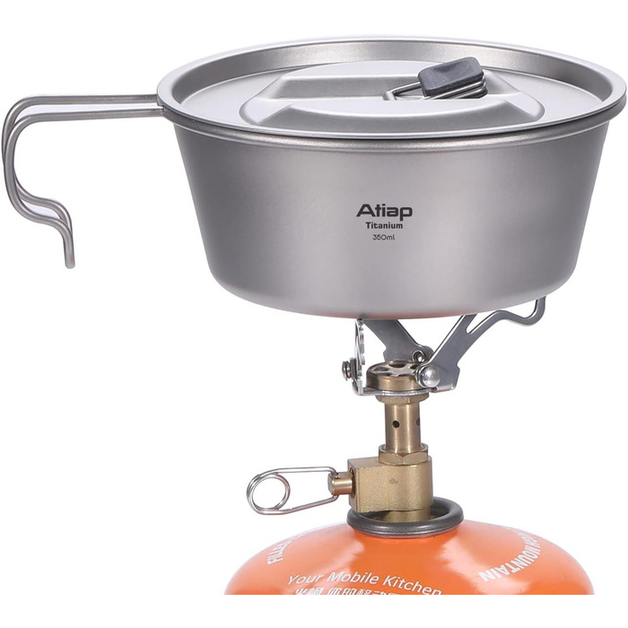 Чаша Sierra Cup Bowl, горщик, титанова чаша, посуд, 350 мл, 520 мл, для активного відпочинку, кемпінгу, походів, пікніка, барбекю (350 мл) 0,4 літра