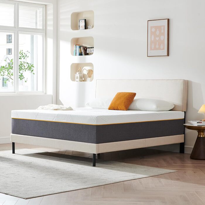 Матрац 140x200x16 см, рівень жорсткості H3, висота - 16 см, матрац з холодної піни з чохлом, який можна прати, тканина з м&39якою поверхнею, комфортний матрац з піни для молоді (140 x 200 см), середня жорсткість 140 x 200 см 16,0 сантиметрів