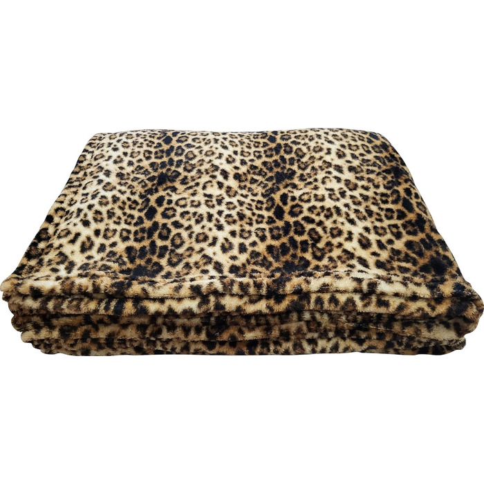 Жива ковдра, ковдра зі штучного хутра, м&39яка ковдра, тваринний принт, леопард, розкішна ковдра з кашеміру м&39якого на дотик коралового флісу, приблизно 150x200 см (леопард), 24