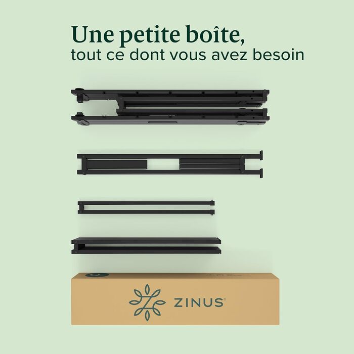 Ліжко Zinus Caleb з металевої платформи, висота 36 см, сталевий каркас, складне, для зберігання під ліжком, легке складання