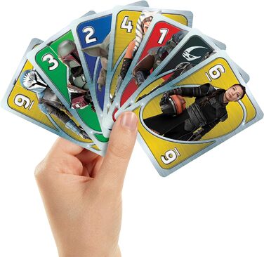 Карткова гра, подарунок для фанатів, дорослих або сімейного ігрового вечора, німецька версія, вік 7, 23 - UNO Star Wars The Mandal