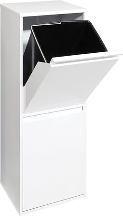 Сталева система розділення відходів 2 відділення для кухонних відходів 2 відділення для сміття 2х17л (34л) Знімний внутрішній конт