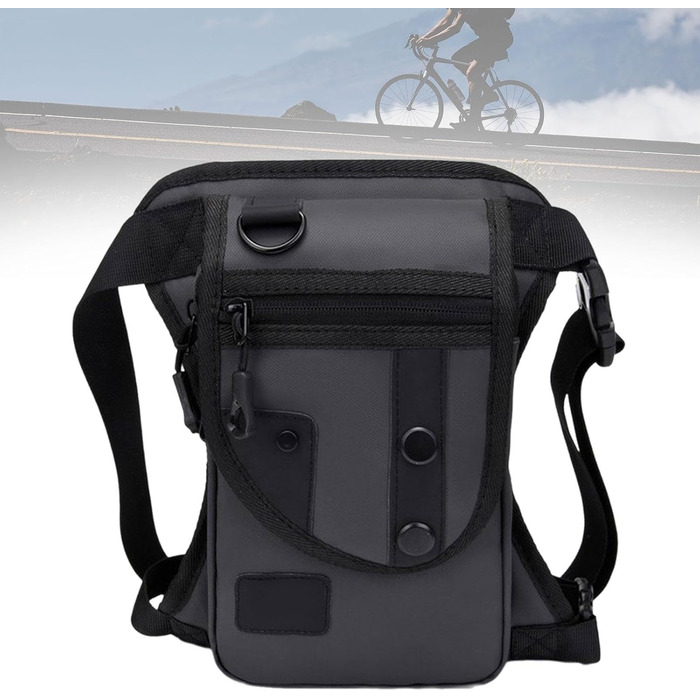 Поясна сумка Fenteer, сумка для відпочинку, регульована сумка, водонепроникна сумка для ніг, сумка для риболовлі для подорожей на природі, для дорослих, сіра