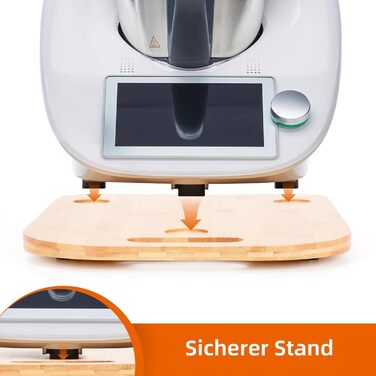 Розсувна дошка Cinnani для Thermomix TM6 TM5, дошка для Thermomix TM6 і TM5, ролетна дошка з бамбукового дерева, слайдер для аксесуарів Thermomix TM6 TM5 Pad Board - переміщення без зусиль