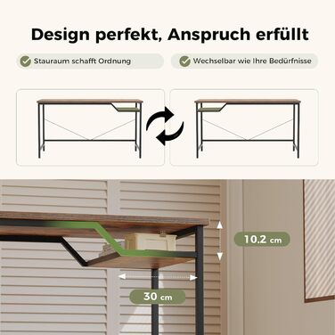 Комп&39ютерний стіл Mericonia 120 см, ігровий стіл для невеликих приміщень, сучасний стіл у мінімалістичному стилі для домашнього офісу, столи для студентів, коричневий 120x60 базовий коричневий