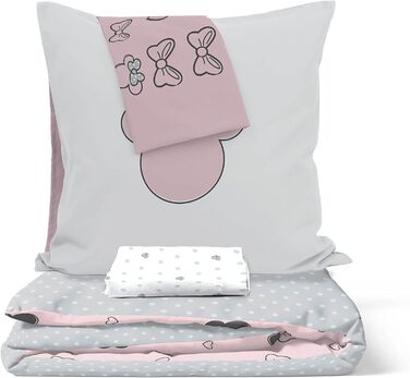 Комплект дитячої постільної білизни Disney Minnie One of a Kind з 100 бавовни з 4-х предметів, розмір двоспального ліжка 200x200 с