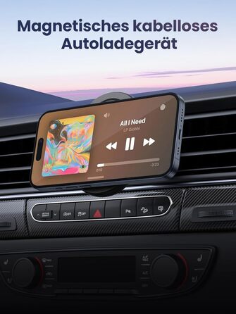 Бездротовий зарядний пристрій Автомобільний тримач мобільного телефону з функцією зарядки Магнітний бездротовий зарядний пристрій