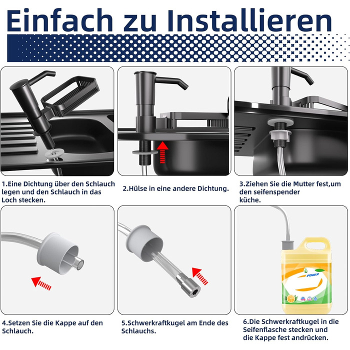 Пластиковий дозатор мила кухонний,Дозатор мила кухонний,Дозатор рідини для миття посуду кухонний,Дозатор мила вбудований в дозатор