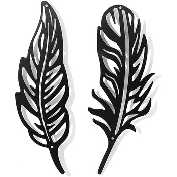 Чорна підвісна стіна Сучасне оздоблення стін Силует настінного мистецтва Металеві картини для дому Спальня Передпокій Вітальня Ван