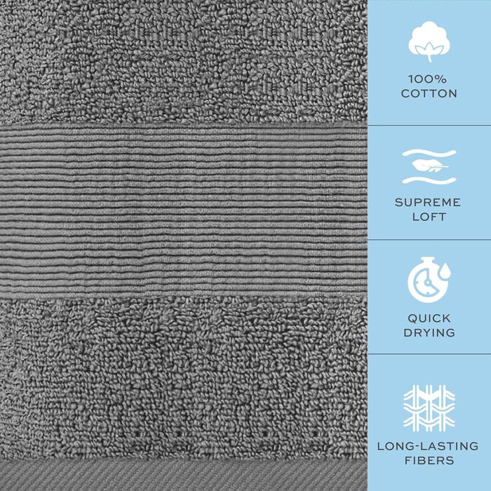 Набір м'яких банних рушників White Classic Resort Collection розкішний готельний плюш та поглинаюча бавовна 2 банних рушники, 2 ру