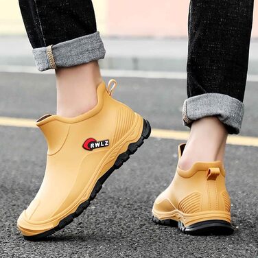 Чоловіче водне взуття/гумові чоботи, дощовик, ідеально підходить для дощових днів, ідеально підходить для весни та літа, універсальне взуття, для активного відпочинку, зручне, захисне, для подорожей та походів, розмір 40 EU, хакі